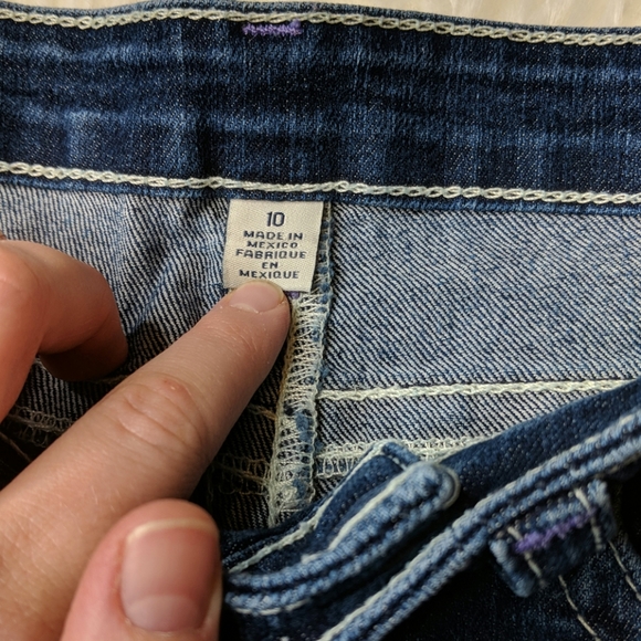 True Religion Single End Denim Purple Stitch Jeans - Picture 3 of 7